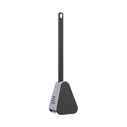 Silicone Toilet Brush, Betterlife Toilet Brush Wall-Mounted Silicone Toilet Brush, Golf Toilet Brush with Quick-Drying Holder for Bathroom (Black)