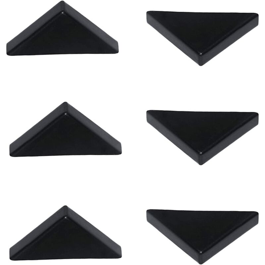 Modou - 6mm Black Corner Protectors for Pointed Glass, Mirror, Ceramic Tile, Triple Shaped Corner Covers 20pcs