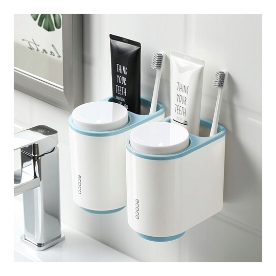 Bathroom Shelf Storage Box Blue Cup Shelf 2 Pieces