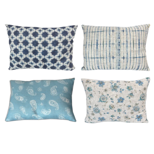 Hodslavice Leaf Motif 4 Piece Cushion Set