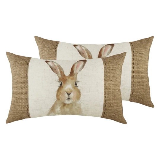 Cargile Hessian Hare Cushion with Filling