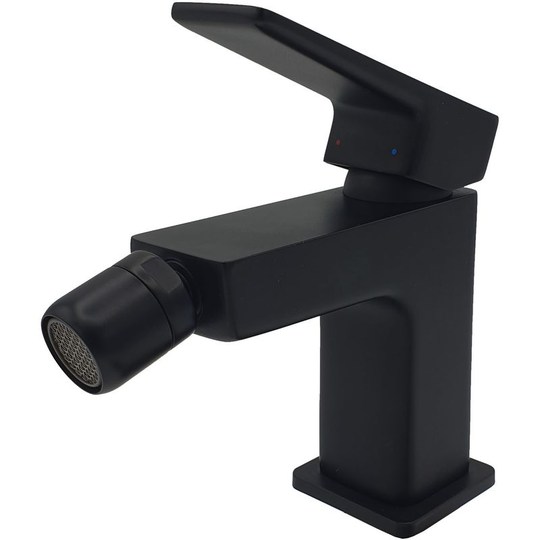 Omnires - Black Bathroom Bidet Faucet Standing Rectangle Shaped Mixer Tap Single Lever Tap