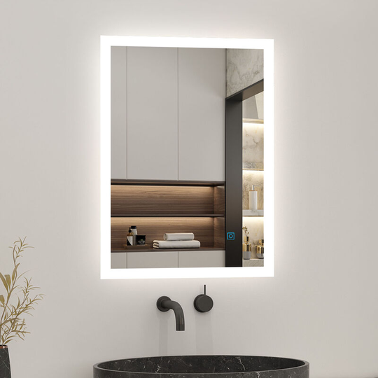 Acezanble - 500x700mm Backlit led Illuminated Bathroom Mirror with led Lights, Lighted Bathroom Makeup Wall Mounted Mirror with Demister Pad, Sensor