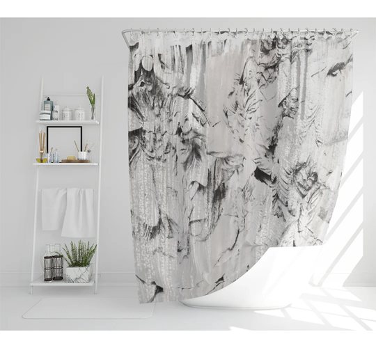 Dimple Polyester Shower Curtain Set