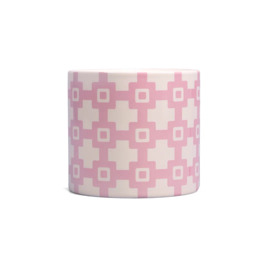 Plant Pot Ceramic (11X11cm) - Shruti (Geo Pink)