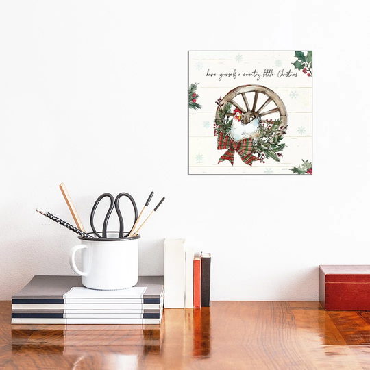 Holiday on the Farm V by Anne Tavoletti - Wrapped Canvas Typography