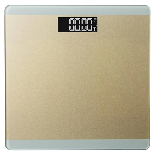 Symple Stuff 3 In 1 Digital Bathroom Scales With Step-on Technology, Max 180kg, Gold