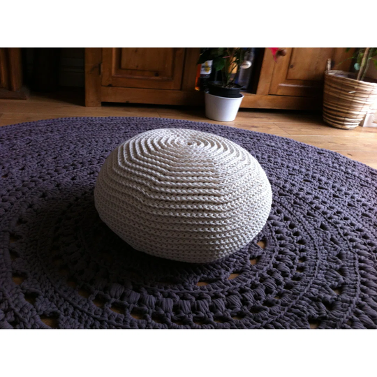Marlie 42Cm Wide Round Pouffe Ottoman