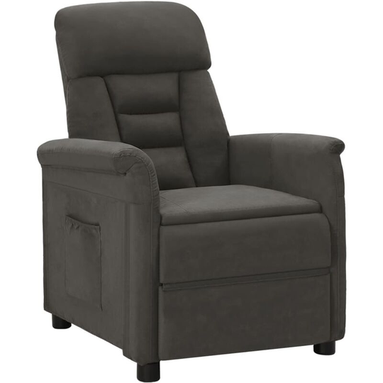 Vidaxl - Recliner Chair Dark Grey Microfiber Fabric Grey