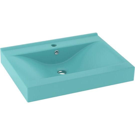 Vidaxl - Luxury Basin with Faucet Hole Matt Light Green 60x46 cm Ceramic Green
