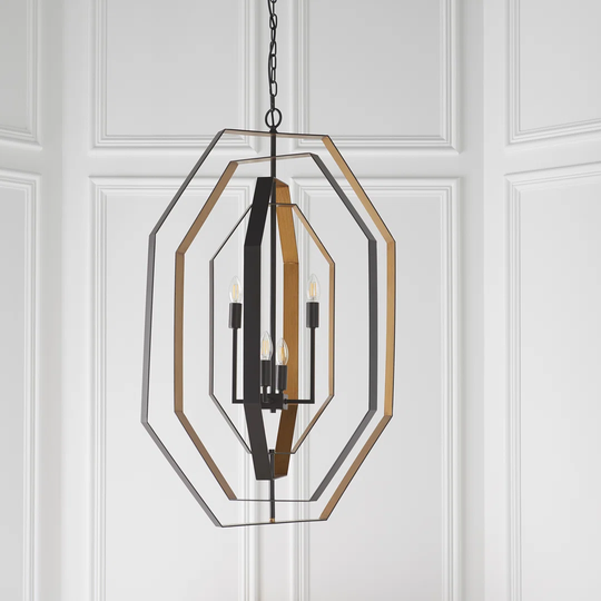 Tamaqua 4 -Light Geometric LED Chandelier