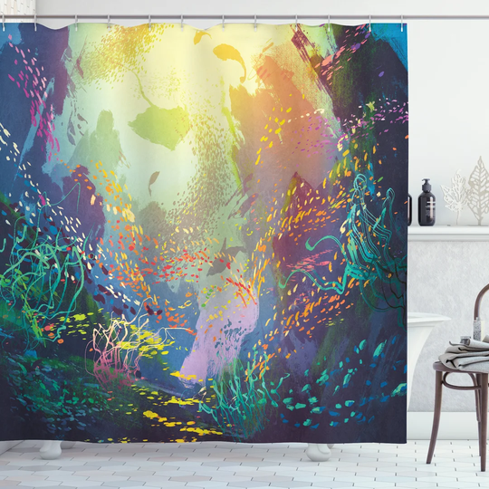 Bittany 13 Piece Polyester Shower Curtain Set