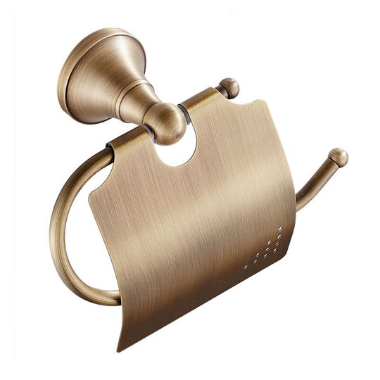 Antique Brass Retro Wall Mounted Toilet Paper Holder Roll Toilet Tissue Holder Toilet Paper Holder with Cell Phone Holder