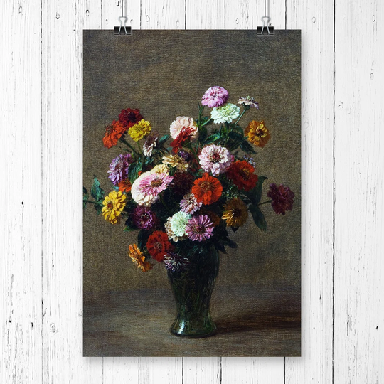 'Zinnias' by Henri Fantin-Latour Graphic art