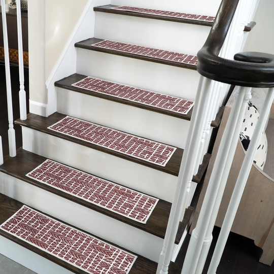 Hudson Design Non-Slip Maroon Stair Tread