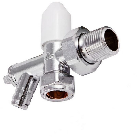Securplumb SU9711 Radiator Valve & Drain Off 15mm Chrome Plated