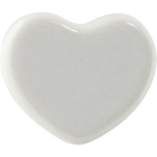 Ceramic Cabinet Knob - White Heart - Nicola Spring