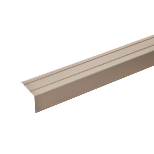 Abdulwahab Metal 2.45 cm Thick x 2 cm Wide x 100 cm Length Stair Nose in Light Bronze