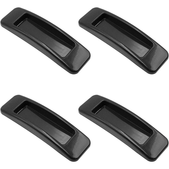 4 Pieces Self-Adhesive Plastic Sliding Door Handle for Paste-Type Window and Door Cabinets, Black