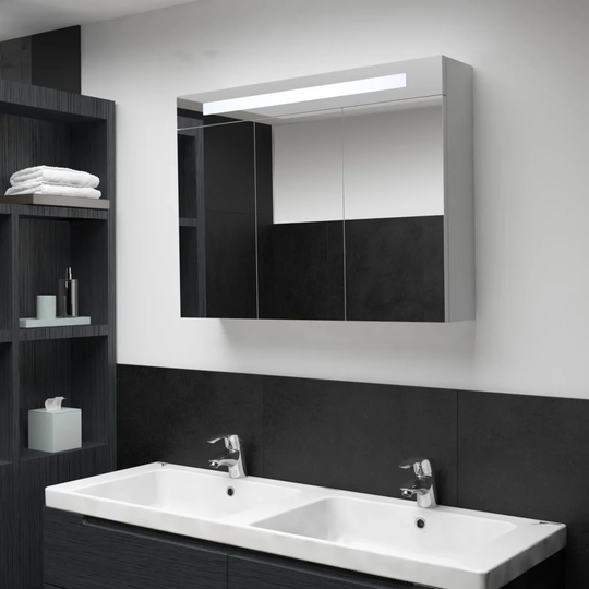 Stagg 88cm x 62cm Surface Mount Mirror Cabinet with LED Lighting