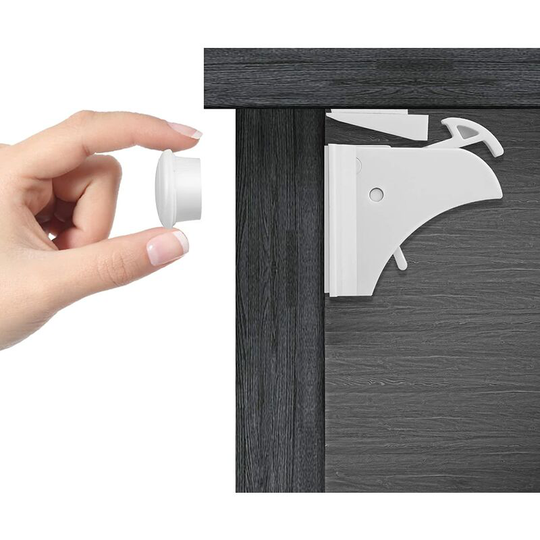 Baby Safety Cupboard Door Stopper (8 Locks + 2 Keys), Drawer Blocks Child Safety Baby Locks Latches Magnetic Safety Latches for Cabinet Cabinet