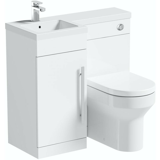 MySpace white left handed combination with Wharfe back to wall toilet - White - Orchard