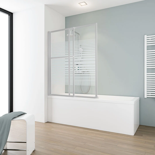 Komfort Straight Glass Single Sliding Bath Screen