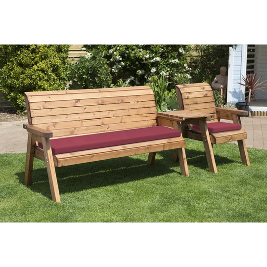 Gaines Wooden Love Seat