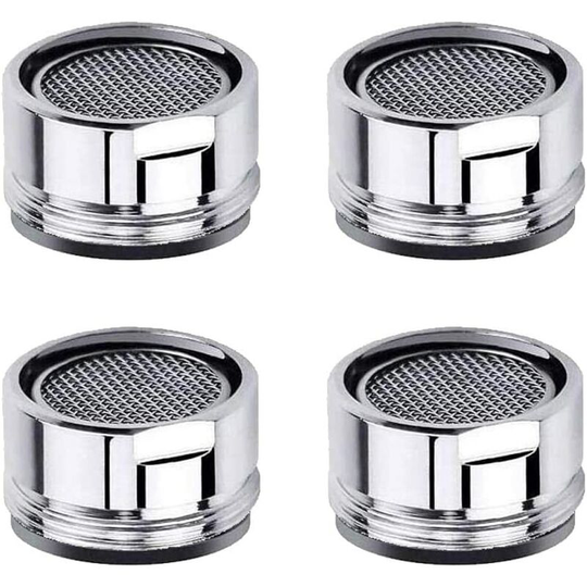 4-piece set of faucet aerator kitchen sink aerator replacement parts, brass shell 24MM external thread aerator faucet filter, kitchen and bathroom