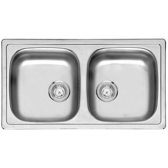 Reginox - Beta 20 Stainless Steel Double Bowl Reversible Drainer Sink