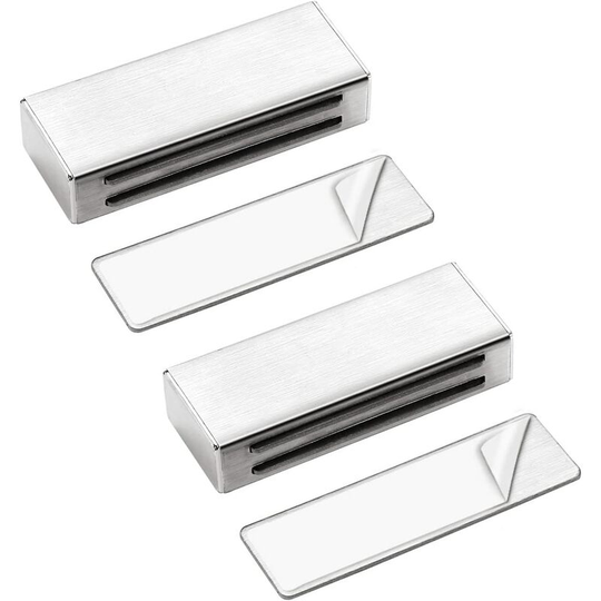 Perlerare - Cabinet Door Magnet Strong Self-Adhesive Set of 2 Magnetic Door Latches Without Screws Without Drilling For Kitchen Cupboard Cabinet