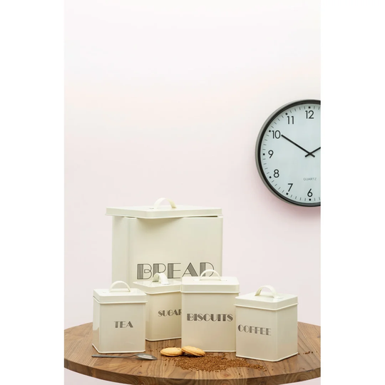 Enamel 5 Piece Kitchen Canister Set