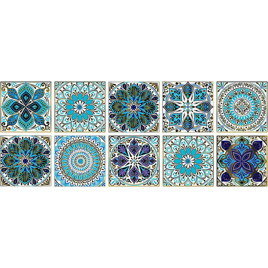 Self Adhesive Tile Wallpaper, pvc Modern Style Waterproof Self Adhesive Wall Stickers Home Decor for Bathroom Decor Kitchen Walls Stairs (20 * 20CM)