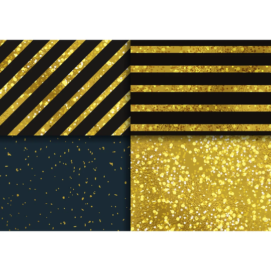 Striped Gold Indoor / Outdoor Area Rug