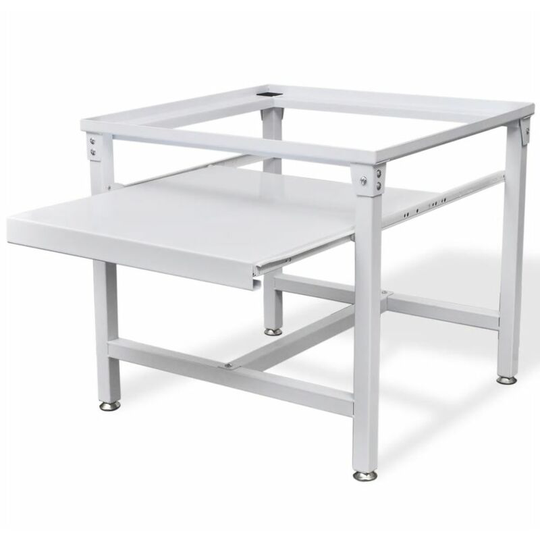 Washing Machine Pedestal with Pull-Out Shelf White VDTD30385