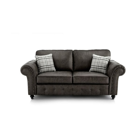 Oakland 3 Seater Fabric Sofa - Black