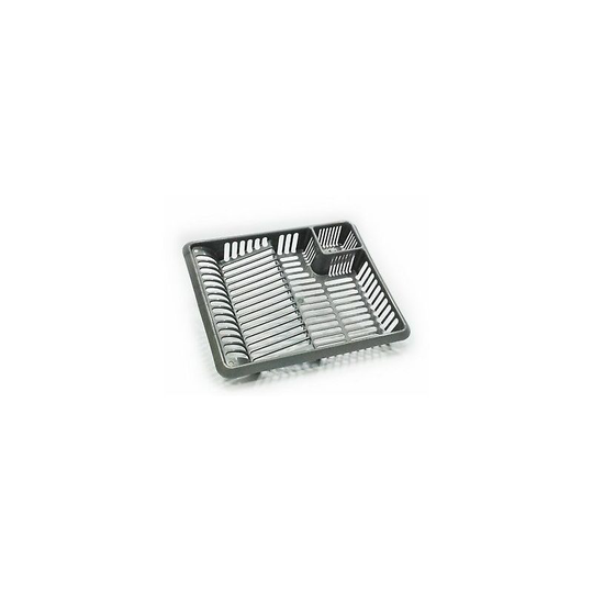 Viss - large plastic dish drainer - plate and rack holder - kitchen - silver