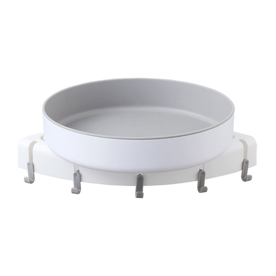 Toilet Bathroom Triangle Shelf Wall Mounted Rotating Storage Box Double Layer Toilet Corner Storage Box White