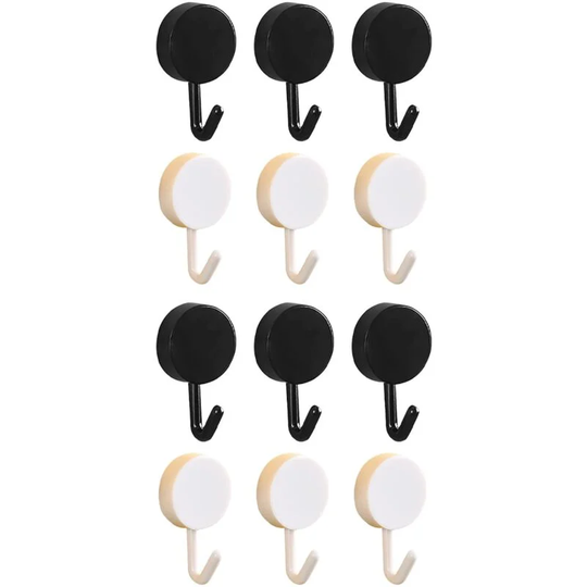 Creative Decorative Key Hanger Wall Hook for bathrooms,Closets,Kitchen,Garage,Office,Waterproof-black+white