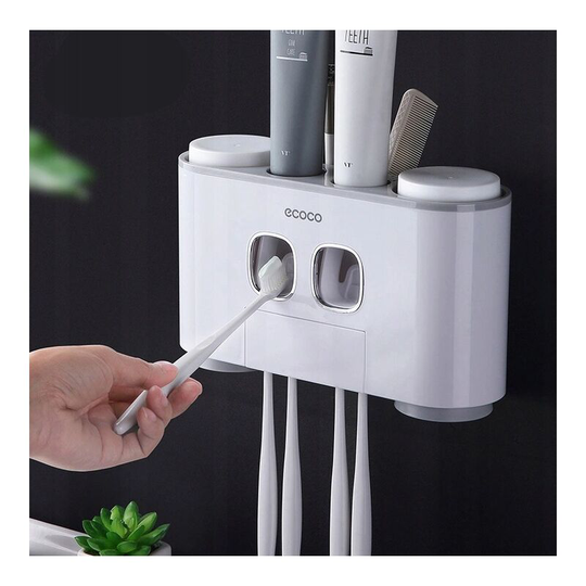 Wall mounting bracket for bathroom shelf automatic gray automatic toothpaste