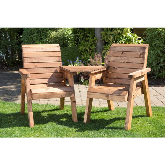 Charles Taylor Wooden Companion Angled Garden 2 Seater Chair
