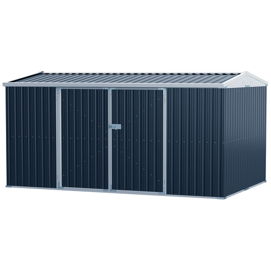 Abdihakin 14 ft. W x 9 ft. D Metal Tongue & Groove Flat Tool Shed