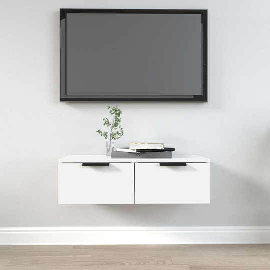 Asupermall - Wall Cabinet White 68x30x20 cm Engineered Wood