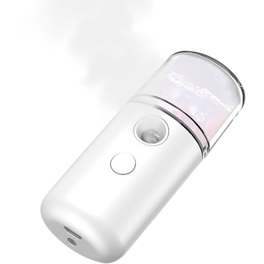 Nano Moisturizing 30mL Face Humidifier Portable usb Rechargeable Handy Mist Sprayer, White