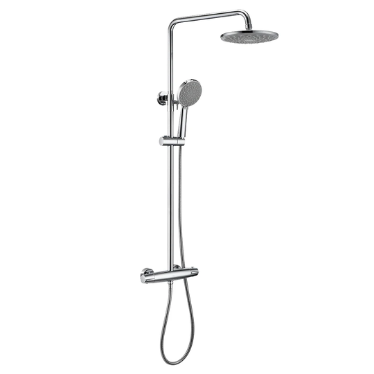 Duschsystem Mit 38ºC Thermostat Duschset Brausegarnitur Messing H59 Regendusche Duschkopf 5 Arten Runde Handbrause Duscharmatur