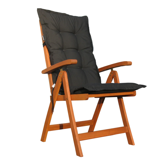 Mcconkey Folding Acasia Patio Dining Armchair with Cushion