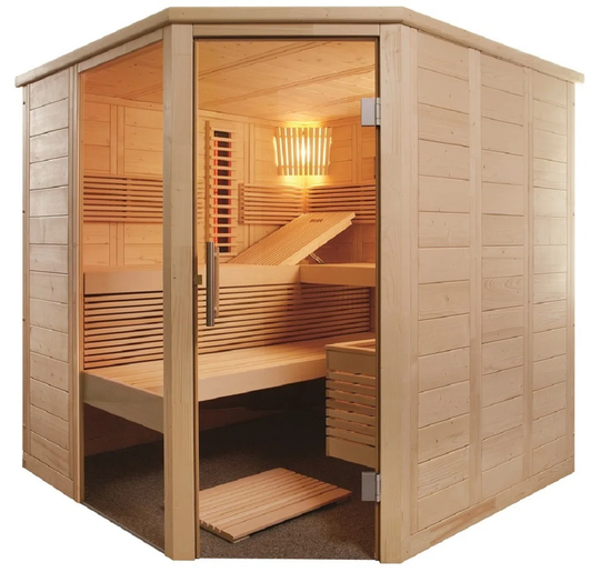 Infrared Sauna Cabin ALASKA CORNER INFRA+ By SENTIOTEC 206X206 Cm