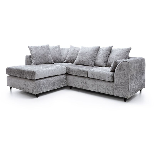 Keria Left Hand Facing Corner Sofa - Silver