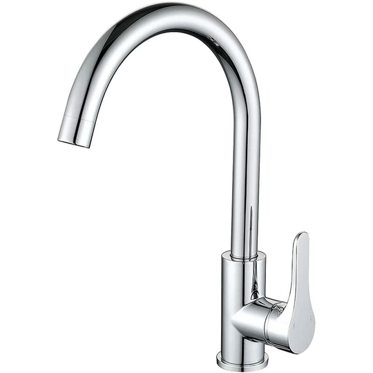 360° Swivel Kitchen Faucet, Single Lever Sink Mixer Tap Suitable for Kitchen Sink, Hot and Cold Adjustable Faucet, Chrome Brass