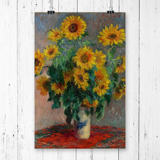 'Bouquet of Sunflowers' by Claude Monet Printing Print